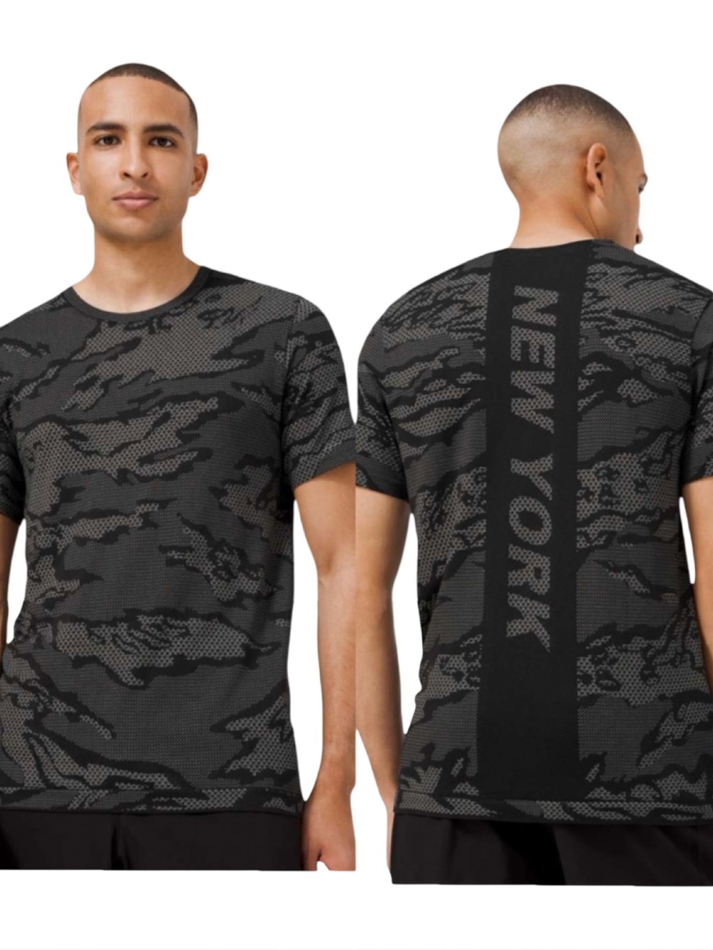 Lululemon “New York” Metal Vent Breathe Black Camo Performance Training T-Shirt